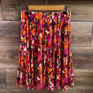 Josephine Studio Women’s Boho Floral Cottagecore Skirt Sz Petite S Orange Pink